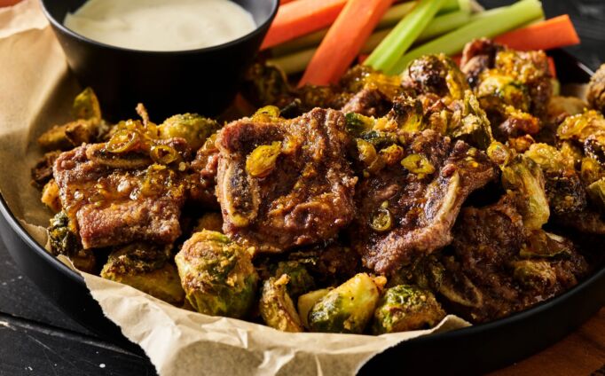 Flanken Short Ribs with Brussels Sprouts
