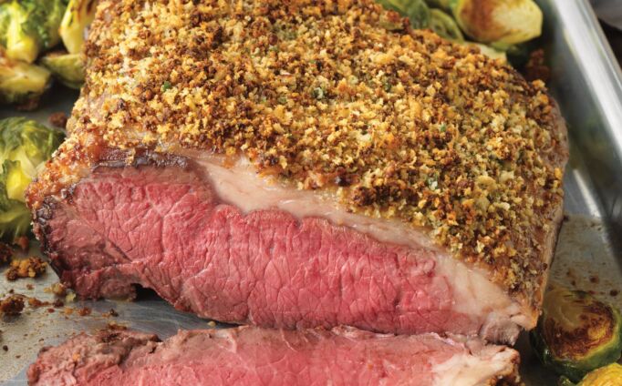 Parmesan-Crusted Strip Roast