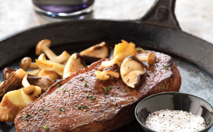 Skillet Steaks with Sautéed Wild Mushrooms